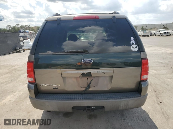 2002 Ford Explorer XLT with VIN 1FMZU63K32UD65713, listed as a Copart auction lot 54767205 with 255,013 mi miles and Salvage Title. Bid and sale history available at DreamBid. Image 6.