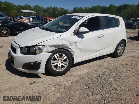 2014 Chevrolet Sonic LT with VIN 1G1JC6SBXE4168203, listed as a Copart auction lot 53250025 with 220,541 mi miles and Salvage Title. Bid and sale history available at carsss.com. Image 1.