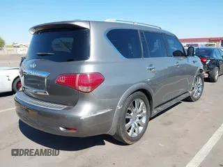 2012 Infiniti QX56 7-passenger with VIN JN8AZ2NFXC9515305, listed as a IAAI auction lot 42031957 with 185,173 mi miles. Bid and sale history available at carsss.com. Image 4.