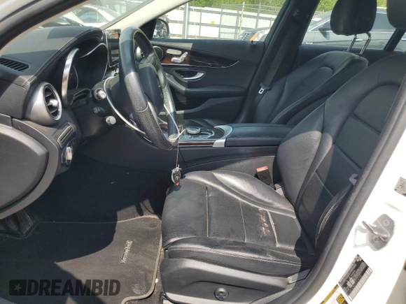 2017 Mercedes-Benz C 300 with VIN 55SWF4KBXHU228730, listed as a Copart auction lot 54656695 with 97,503 mi miles and Salvage title. Bid and sale history available at DreamBid. Image 7.