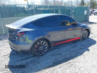 2021 Tesla Model Y Performance with VIN 5YJYGDEF1MF268405, listed as a IAAI auction lot 41818331 with 43,621 mi miles and . Bid and sale history available at DreamBid. Image 4.