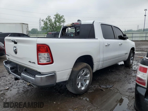 2020 Ram 1500 Big Horn with VIN 1C6SRFFT0LN166777, listed as a Copart auction lot 59682645 with 83,231 mi miles and Salvage title. Bid and sale history available at DreamBid. Image 3.