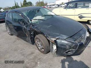 2014 Mazda 3 i Sport with VIN JM1BM1U75E1127435, listed as a IAAI auction lot 41608765 with 122,761 mi miles and . Bid and sale history available at carsss.com. Image 1.