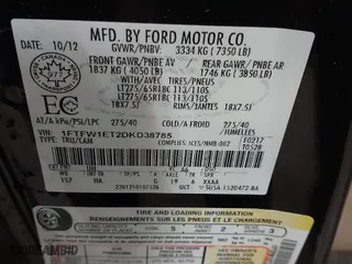 2013 Ford F-150 XL with VIN 1FTFW1ET2DKD38785, listed as a IAAI auction lot 41397785 with 182,505 mi miles. Bid and sale history available at carsss.com. Image 9.