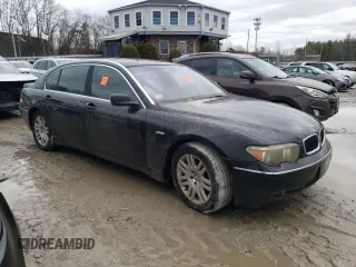 2002 BMW 7 Series 745Li with VIN WBAGN63482DR06178, listed as a Copart auction lot 48084225 with Not Provided miles and Clean Title. Bid and sale history available at carsss.com. Image 4.