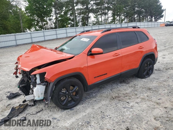 2021 Jeep Cherokee Altitude with VIN 1C4PJLLBXMD134300, listed as a Copart auction lot 54477235 with 153,002 mi miles and Salvage title. Bid and sale history available at DreamBid. Image 1.