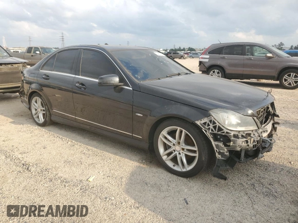 2012 Mercedes-Benz C-Class C 250 Sport with VIN WDDGF4HB5CR202574, listed as a Copart auction lot 54682525 with 95,049 mi miles and Salvage Title. Bid and sale history available at carsss.com. Image 4.