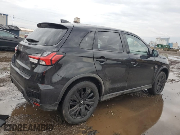2022 Mitsubishi Outlander Sport ES with VIN JA4ARUAU8NU024494, listed as a Copart auction lot 47801375 with 27,501 mi miles and Salvage Title. Bid and sale history available at carsss.com. Image 3.