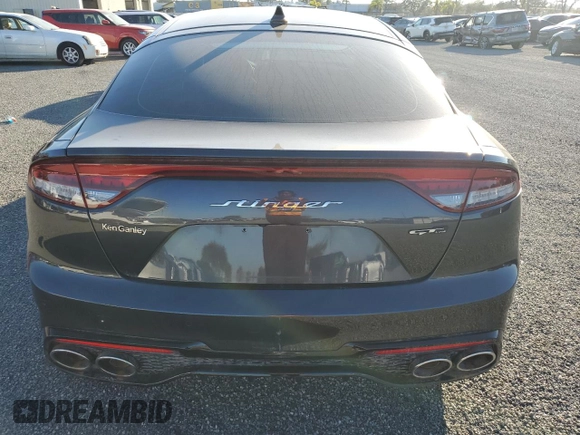 2022 Kia Stinger GT-Line with VIN KNAE35LD0N6114767, listed as a Copart auction lot 81482714 with Not Provided miles and Salvage Title. Bid and sale history available at DreamBid. Image 6.