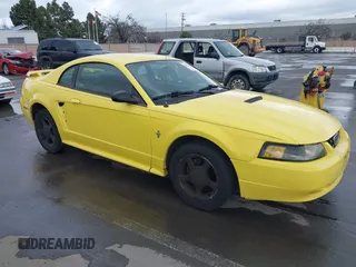 2002 Ford Mustang Standard with VIN 1FAFP40412F228577, listed as a IAAI auction lot 41815902 with 134,449 mi miles. Bid and sale history available at carsss.com. Image 1.