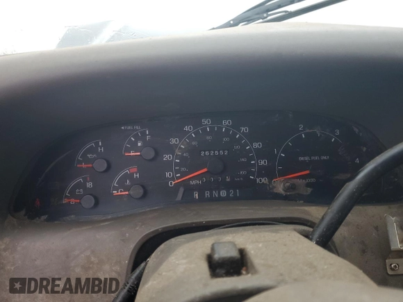 2000 Ford F-350 XL with VIN 1FTSX31F1YEB72688, listed as a Copart auction lot 44629215 with 262,552 mi miles and Salvage title. Bid and sale history available at DreamBid. Image 9.