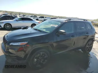 2017 Jeep Cherokee Sport with VIN 1C4PJLAS5HW585812, listed as a Copart auction lot 76352524 with 110,335 mi miles and Salvage title. Bid and sale history available at DreamBid. Image 1.