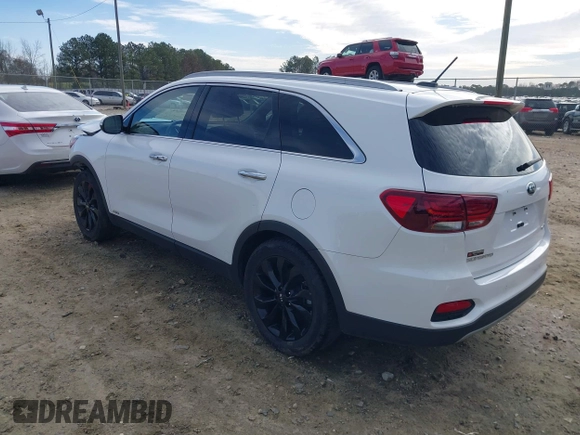 2020 Kia Sorento EX V6 with VIN 5XYPHDA50LG706330, listed as a IAAI auction lot 41744348 with 45,629 mi miles. Bid and sale history available at carsss.com. Image 3.