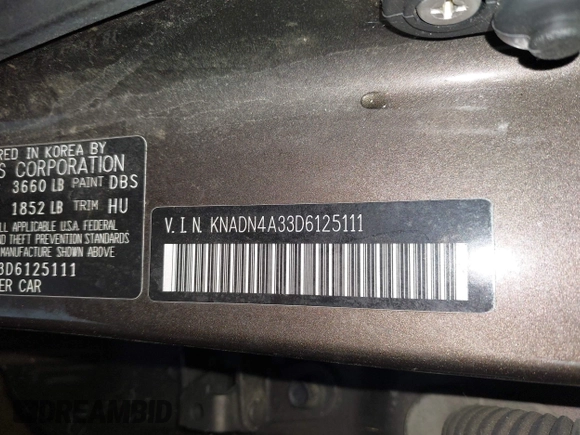 2013 Kia Rio EX с VIN KNADN4A33D6125111, выставлен на аукционе IAAI как лот 42488963 с пробегом 157 357 миль миль и . История ставок и продаж доступна на DreamBid. Изображение 9.