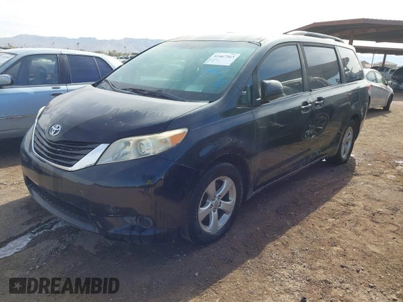 2012 Toyota Sienna LE AAS with VIN 5TDKK3DC7CS255500, listed as a IAAI auction lot 41467563 with 146,306 mi miles. Bid and sale history available at carsss.com. Image 2.