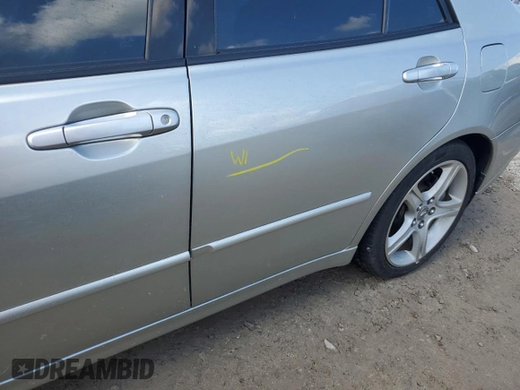 2005 Lexus IS 300 with VIN JTHBD192250100758, listed as a Copart auction lot 73828734 with Not Provided miles and Salvage Title. Bid and sale history available at DreamBid. Image 12.