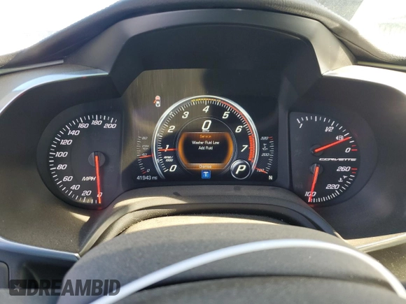 2015 Chevrolet Corvette 1LT with VIN 1G1YB2D78F5121332, listed as a Copart auction lot 42525555 with 41,943 mi miles and Clean Title. Bid and sale history available at carsss.com. Image 9.