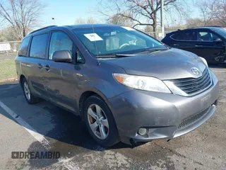 2014 Toyota Sienna LE AAS with VIN 5TDKK3DC5ES483532, listed as a IAAI auction lot 41905911 with 122,392 mi miles and . Bid and sale history available at DreamBid. Image 1.