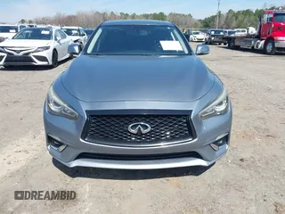 2018 Infiniti Q50 3.0t LUXE with VIN JN1EV7AR3JM435685, listed as a IAAI auction lot 41837975 with 107,374 mi miles. Bid and sale history available at carsss.com. Image 13.