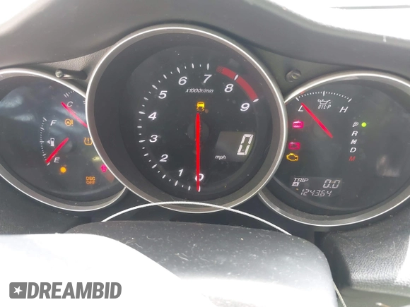 2005 Mazda RX-8 with VIN JM1FE17N150142559, listed as a IAAI auction lot 42145200 with 124,364 mi miles. Bid and sale history available at carsss.com. Image 7.