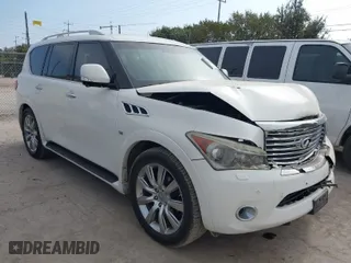 2014 Infiniti QX80 with VIN JN8AZ2NF1E9552567, listed as a IAAI auction lot 40608266 with 94,809 mi miles. Bid and sale history available at carsss.com. Image 1.