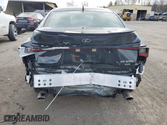 2024 Lexus IS 350 F Sport with VIN JTHGZ1E27R5036092, listed as a Copart auction lot 88706965 with 5,697 mi miles and Salvage title. Bid and sale history available at DreamBid. Image 6.