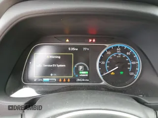 2023 Nissan LEAF SV Plus with VIN 1N4CZ1CV4PC555628, listed as a Copart auction lot 61274595 with 28,424 mi miles and Salvage title. Bid and sale history available at DreamBid. Image 9.