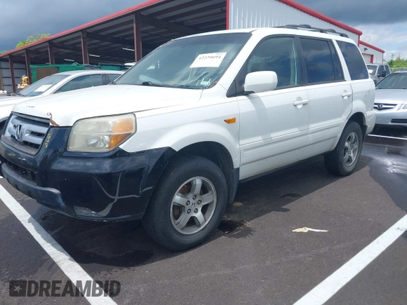 2007 Honda Pilot EX-L z VIN 5FNYF18627B024506, wystawiony jako IAAI lot #42220694 z przebiegiem 258 535 mil mil oraz . Historia ofert i sprzedaży dostępna na DreamBid. Obrazek 2.