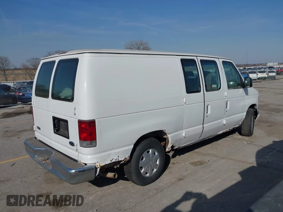 2003 Ford Econoline Cargo with VIN 1FTRE14213HA14635, listed as a IAAI auction lot 41805091 with 108,748 mi miles and . Bid and sale history available at DreamBid. Image 4.
