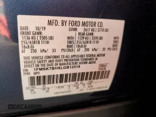2020 Ford Explorer with VIN 1FMSK7BHXLGB12519, listed as a Copart auction lot 84859134 with 138,348 mi miles and Non Repairable. Bid and sale history available at carsss.com. Image 13.