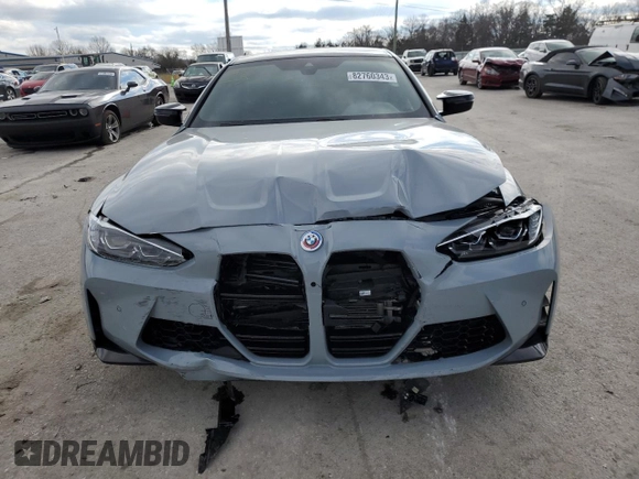 2023 BMW M4 Competition xDrive with VIN WBS43AZ01PCM53210, listed as a Copart auction lot 82760343 with 0 mi miles. Bid and sale history available at carsss.com. Image 5.