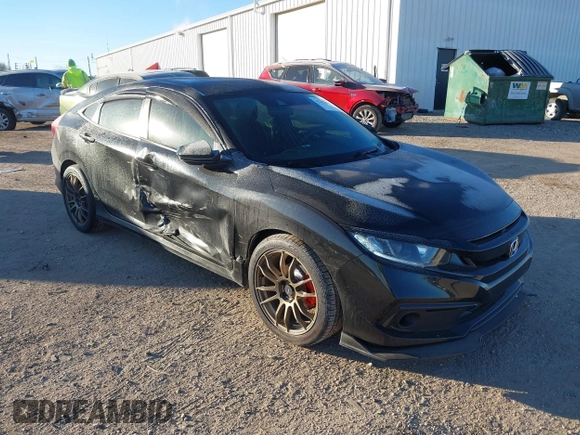 2019 Honda Civic Sedan Sport with VIN 2HGFC2F85KH550529, listed as a IAAI auction lot 41293816 with 44,584 mi miles. Bid and sale history available at carsss.com. Image 1.