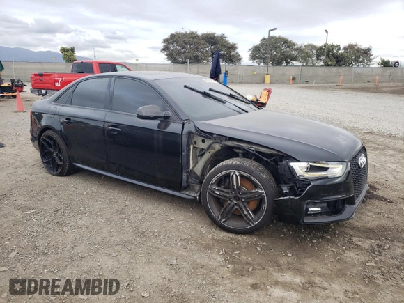 2016 Audi S4 Premium Plus with VIN WAUBGAFL2GA010686, listed as a Copart auction lot 45856494 with 82,799 mi miles. Bid and sale history available at carsss.com. Image 4.
