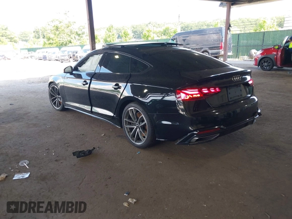 2021 Audi A5 Sportback S line Premium Plus with VIN WAUFACF51MA029452, listed as a IAAI auction lot 39810194 with 58,823 mi miles. Bid and sale history available at carsss.com. Image 3.