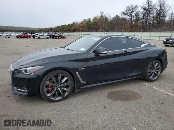 2018 Infiniti Q60 RED SPORT 400 with VIN JN1FV7EL9JM630331, listed as a Copart auction lot 50754875 with 127,387 mi miles and Salvage Title. Bid and sale history available at carsss.com. Image 1.
