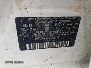 2020 Hyundai Accent SE с VIN 3KPC24A64LE092436, выставлен на аукционе Copart как лот 54256845 с пробегом 113 742 миль миль и Списание • Salvage title. История ставок и продаж доступна на DreamBid. Изображение 13.