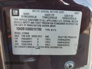 2008 GMC Envoy SLE2 with VIN 1GKDS13S082151780, listed as a Copart auction lot 45662265 with 162,950 mi miles and Salvage Title. Bid and sale history available at carsss.com. Image 15.