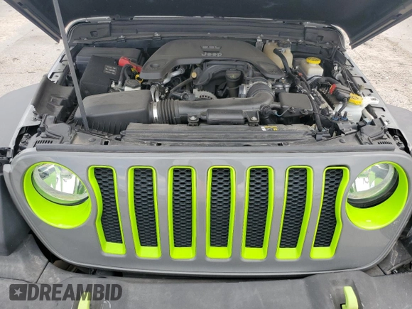 2019 Jeep Wrangler Unlimited Sport S with VIN 1C4HJXDG3KW648464, listed as a Copart auction lot 60468205 with 74,711 mi miles and Salvage title. Bid and sale history available at DreamBid. Image 12.