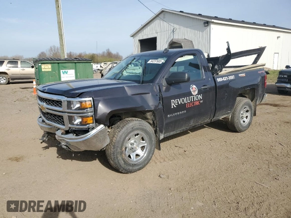 2014 Chevrolet Silverado 1500 Work Truck with VIN 1GCNKPEH9EZ174417, listed as a Copart auction lot 54237685 with Not Provided miles and Salvage Title. Bid and sale history available at DreamBid. Image 1.