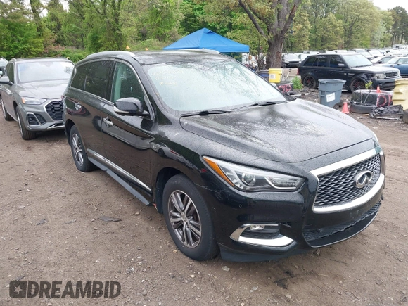 2017 Infiniti QX60 with VIN 5N1DL0MM6HC503852, listed as a IAAI auction lot 42236879 with 159,563 mi miles and . Bid and sale history available at DreamBid. Image 1.