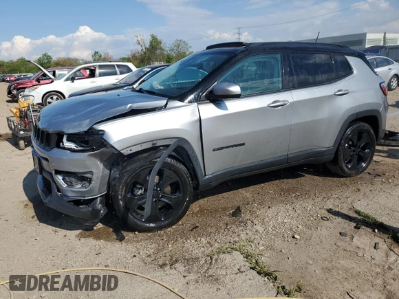 2020 Jeep Compass Latitude with VIN 3C4NJCBB8LT162579, listed as a Copart auction lot 56656665 with 78,828 mi miles and Salvage title. Bid and sale history available at DreamBid. Image 1.