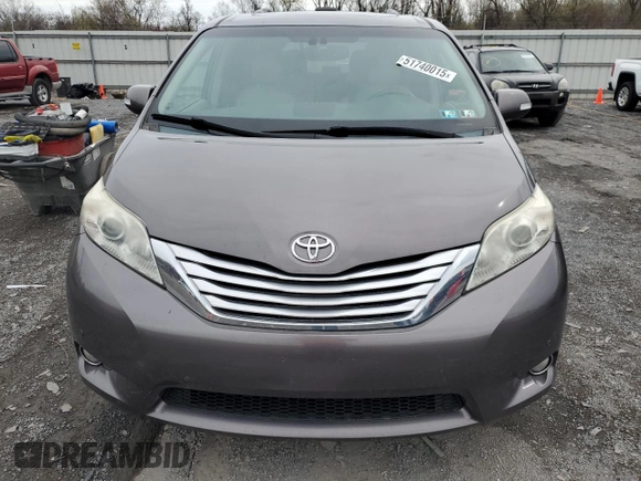 2013 Toyota Sienna XLE with VIN 5TDDK3DC9DS071069, listed as a Copart auction lot 51740015 with 170,277 mi miles and Salvage Title. Bid and sale history available at DreamBid. Image 5.