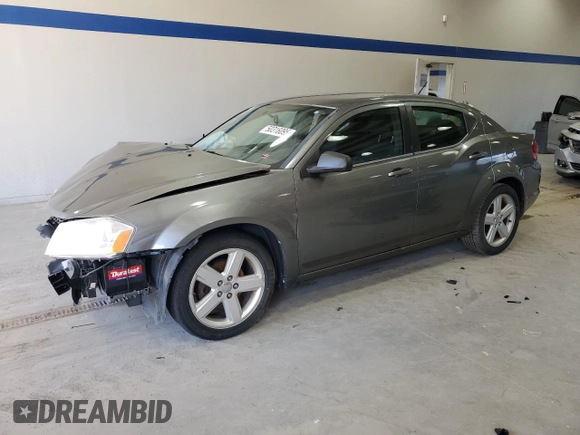 2013 Dodge Avenger SE with VIN 1C3CDZAB4DN563703, listed as a Copart auction lot 50316095 with 164,684 mi miles and Salvage Title. Bid and sale history available at carsss.com. Image 1.