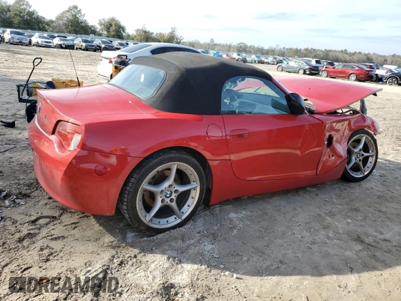 2006 BMW Z4 3.0si with VIN 4USBU53546LX02065, listed as a Copart auction lot 42097705 with 0 mi miles and Salvage Title. Bid and sale history available at carsss.com. Image 3.