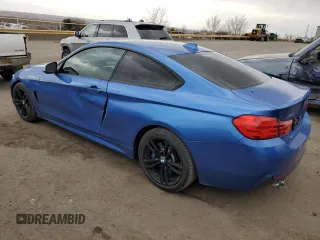 2014 BMW 4 Series 428i xDrive with VIN WBA3N5C59EF717159, listed as a Copart auction lot 44918735 with 86,101 mi miles and Salvage Title. Bid and sale history available at DreamBid. Image 2.