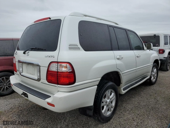 2005 Lexus LX 470 with VIN JTJHT00W453550903, listed as a Copart auction lot 73999004 with 186,124 mi miles and Non Repairable. Bid and sale history available at carsss.com. Image 3.