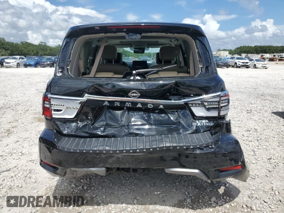 2021 Nissan Armada Platinum with VIN JN8AY2DA5M9374038, listed as a Copart auction lot 59656864 with 52,340 mi miles and Clean Title. Bid and sale history available at carsss.com. Image 6.