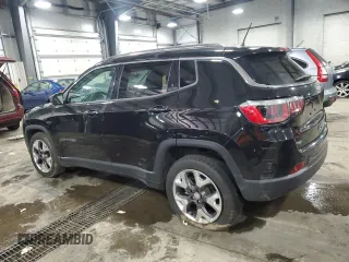 2020 Jeep Compass Limited with VIN 3C4NJCCB2LT169140, listed as a Copart auction lot 58001495 with 97,379 mi miles and Salvage title. Bid and sale history available at DreamBid. Image 2.