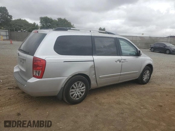 2012 Kia Sedona LX with VIN KNDMG4C79C6447490, listed as a Copart auction lot 78223984 with 167,629 mi miles and Salvage Title. Bid and sale history available at carsss.com. Image 3.