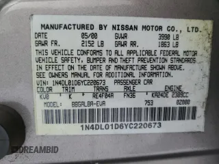 2000 Nissan Altima XE with VIN 1N4DL01D6YC220673, listed as a Copart auction lot 44934145 with 148,645 mi miles and Clean Title. Bid and sale history available at carsss.com. Image 13.